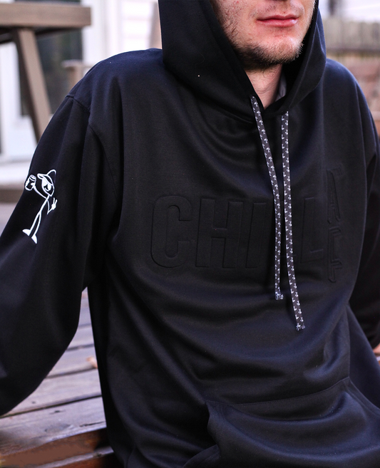 ChillAF Embossed Hoodie | Black