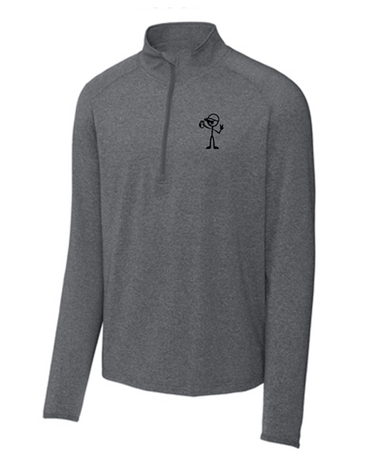 StickDude Quarter Zip Pullover | Grey