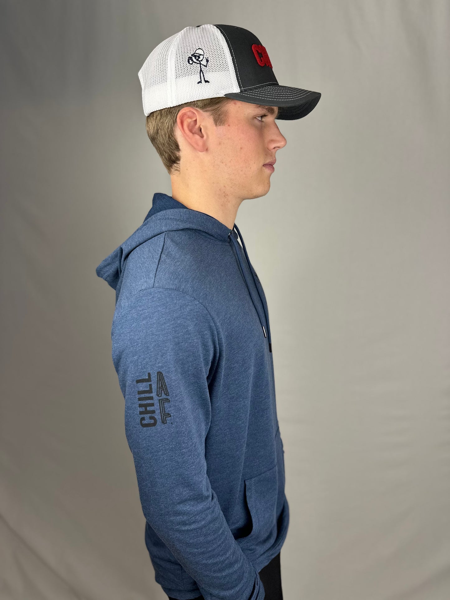 StickDude Lightweight Hoodie | Washed Indigo