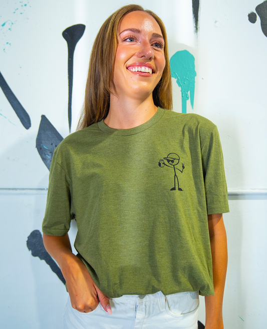 StickDude Tri-Blend Tee | Army Green