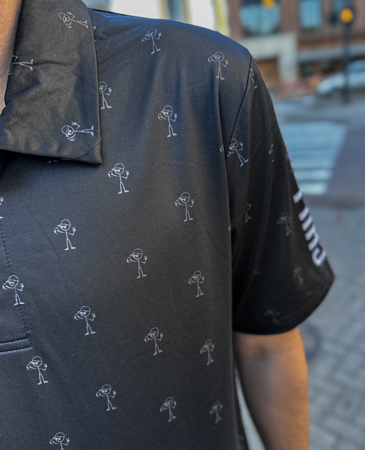 StickDude On Repeat Polo | Black