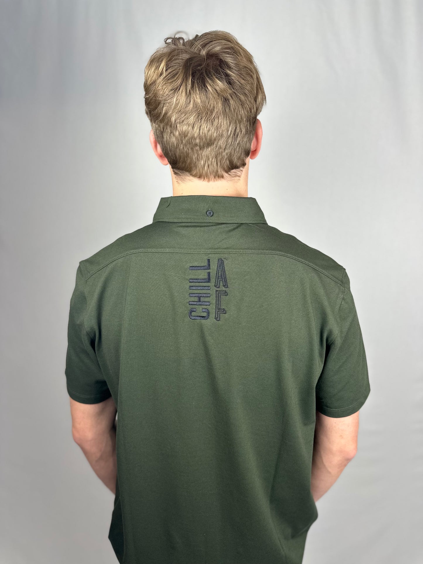 StickDude Polo Button Down | Army Green