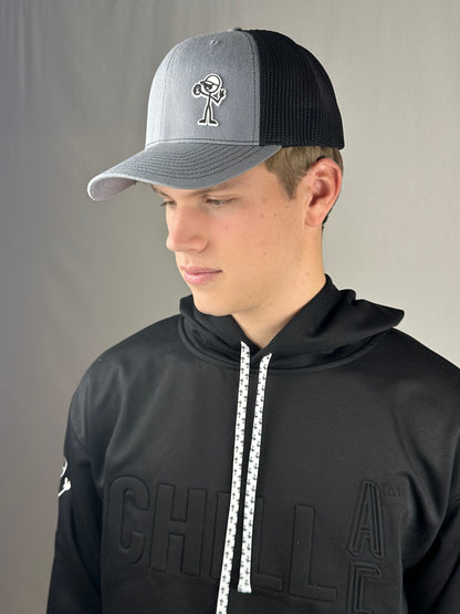 Where Rubber Meets The Hat | StickDude Grey SnapBack