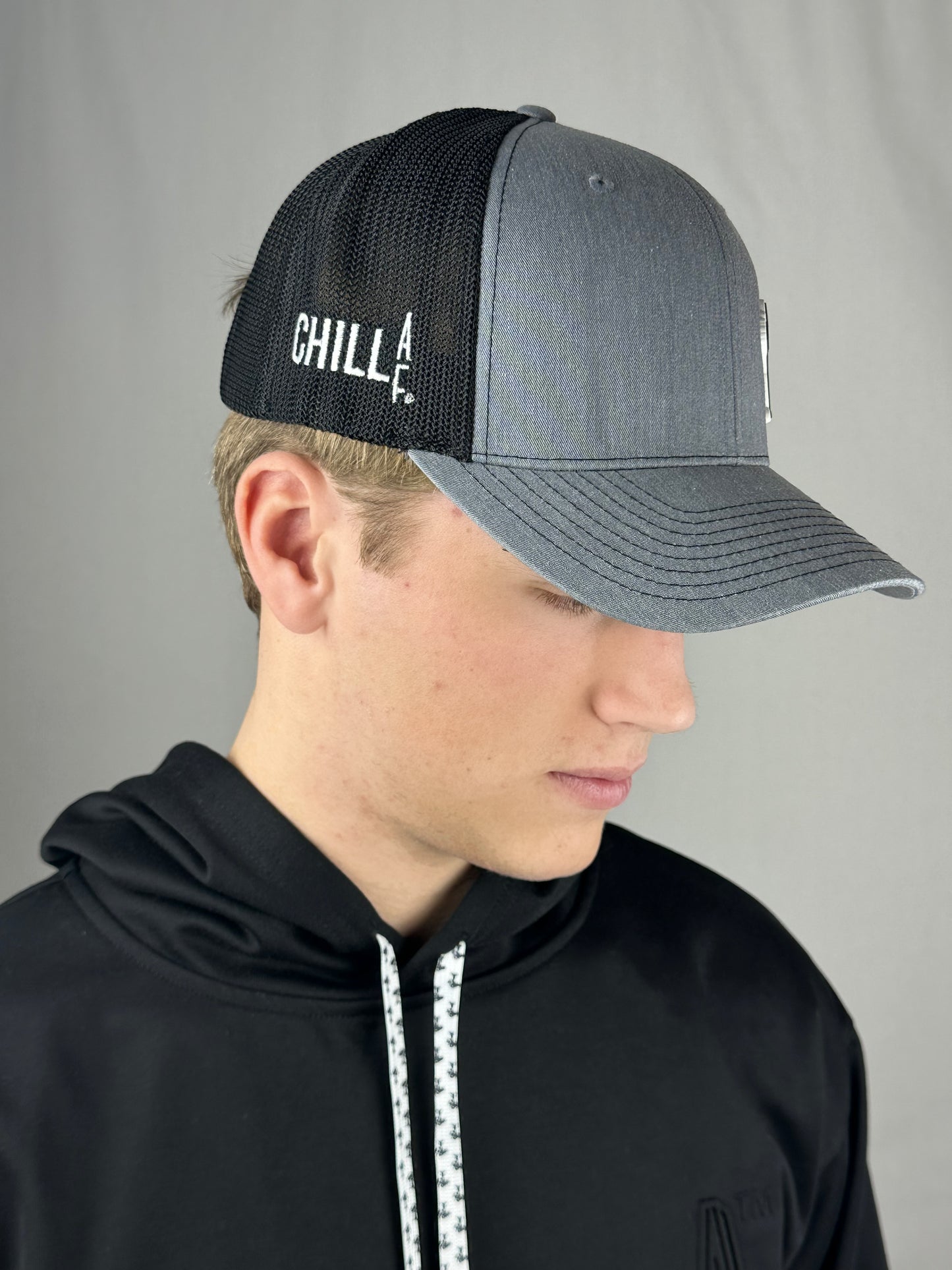 Where Rubber Meets The Hat | StickDude Grey SnapBack