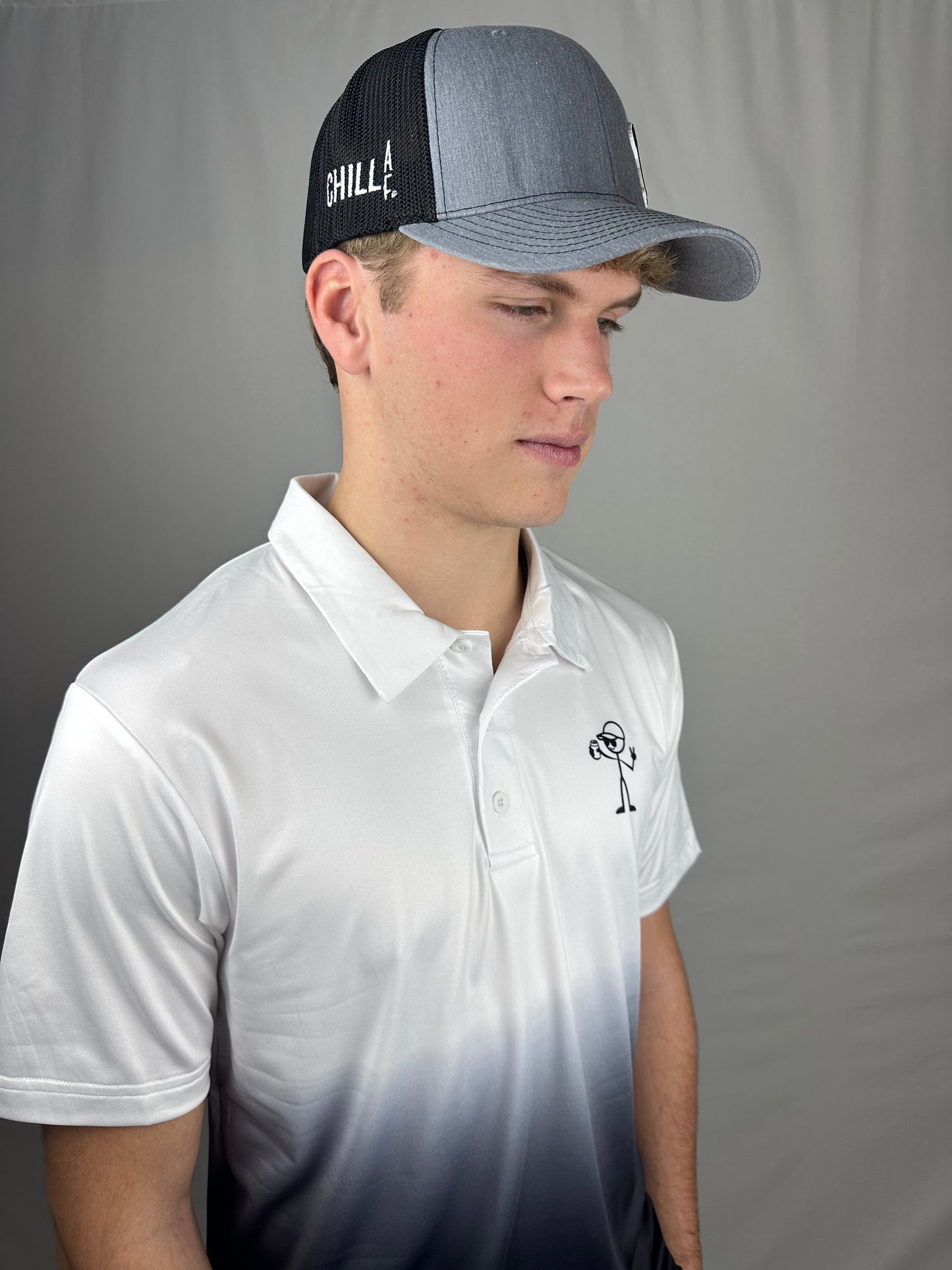 StickDude Gradient Polo | Grey