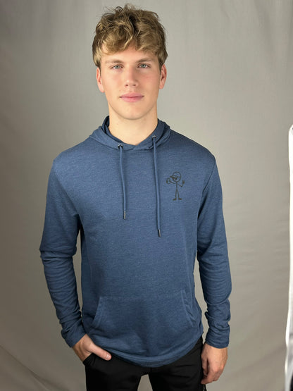 StickDude Lightweight Hoodie | Washed Indigo
