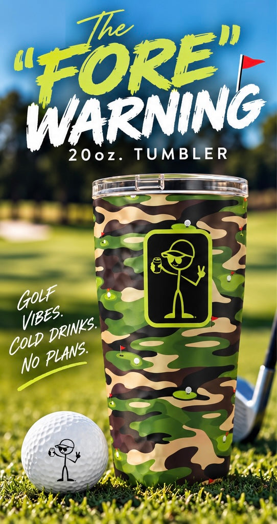 20 oz. Tumbler | The ‘FORE’ Warning ChillAF Dimpled