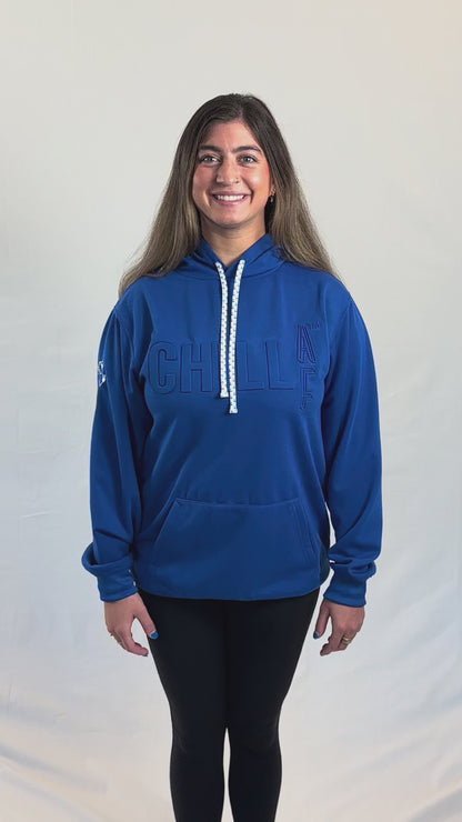 ChillAF Embossed Hoodie | Royal Blue